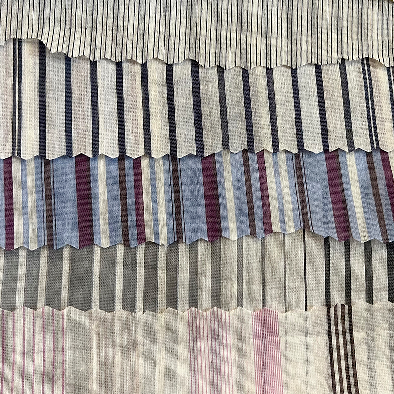 Tessitura colorata in seta-cotone